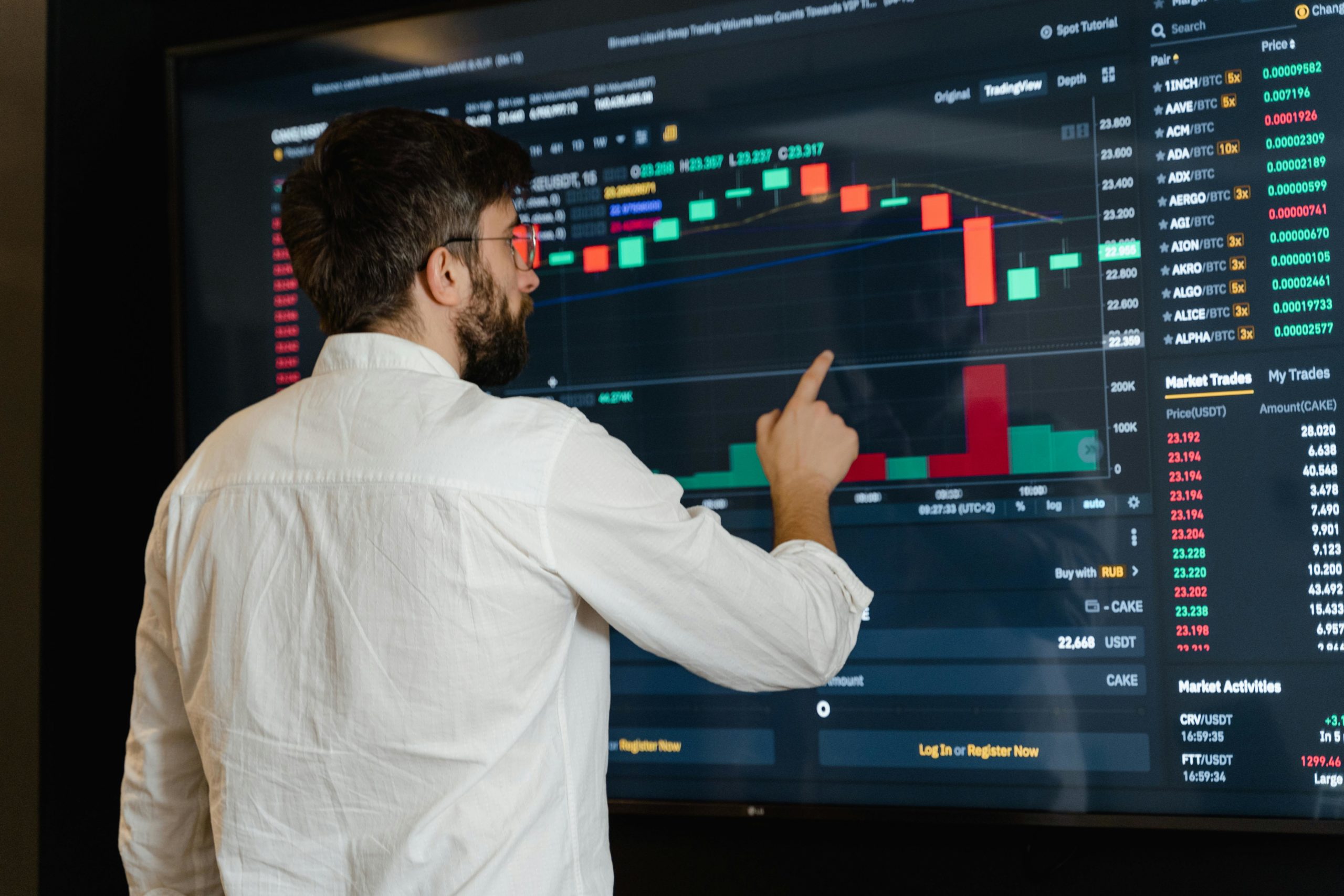 Kostenloses Stock Foto zu analytiker, bankwesen, bildschirm